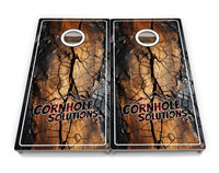 Distressed Live Edge Cornhole Boards - Professional Tournament Series