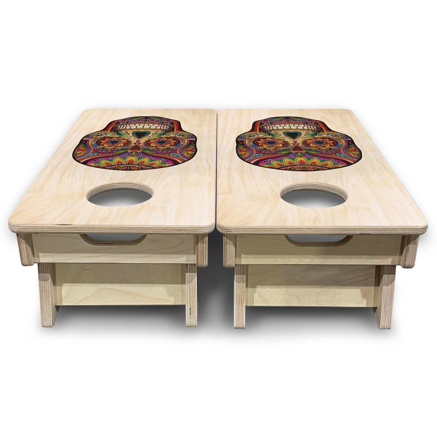 Mini Cornhole Boards - Sugar Skull