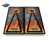 Fire Triangle CS Logo Cornhole Boards - Pro Solution Lite Series