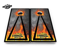 Fire Triangle CS Logo Cornhole Boards - Pro Solution Lite Series