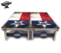 Texas Distressed Flag Cornhole Boards - Pro Solution Elite Series
