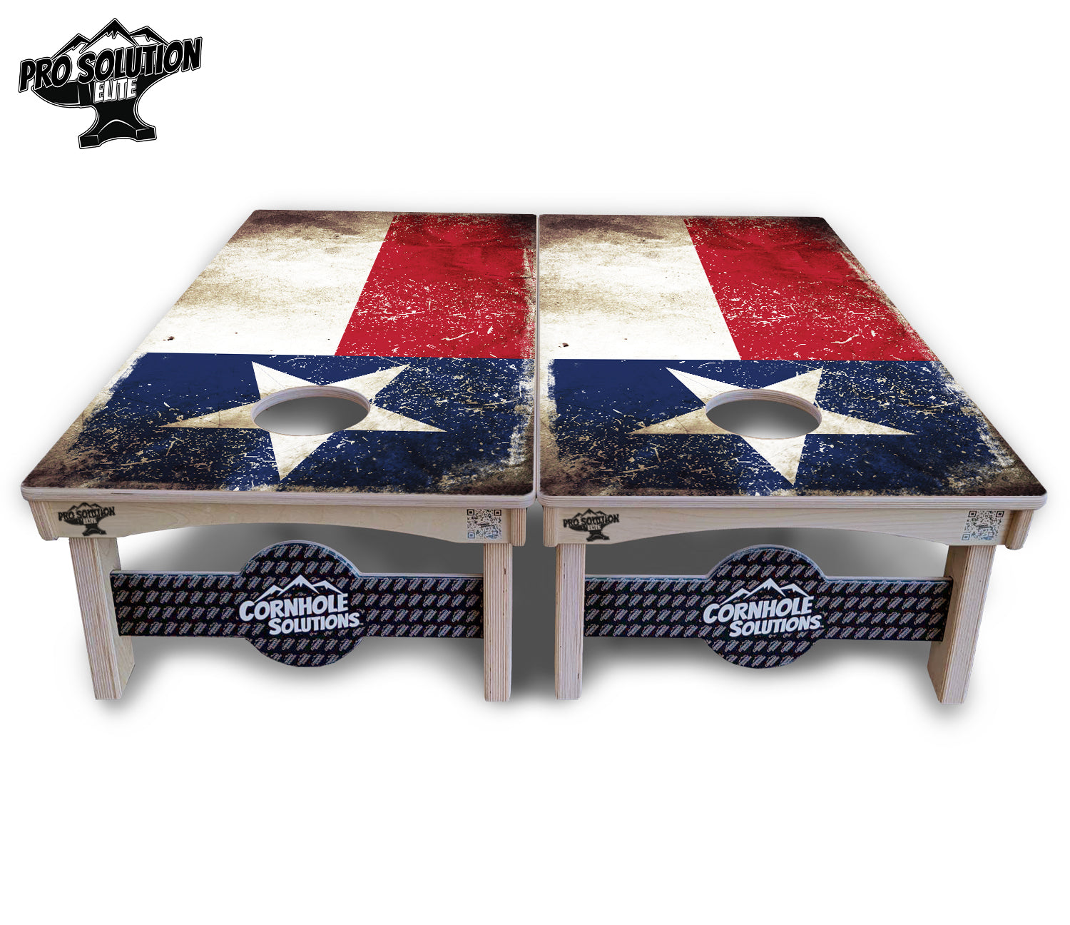 Texas Distressed Flag Cornhole Boards - Pro Solution Elite Series