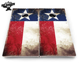 Texas Distressed Flag Cornhole Boards - Pro Solution Elite Series
