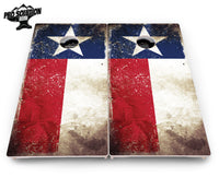 Texas Distressed Flag Cornhole Boards - Pro Solution Elite Series