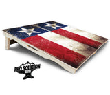 Texas Distressed Flag Cornhole Boards - Pro Solution Elite Series