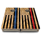 Mini Cornhole Boards - Light Wood Flag Designs