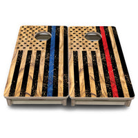 Mini Cornhole Boards - Light Wood Flag Designs