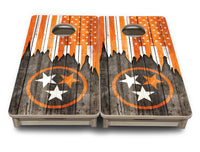 Mini Cornhole Boards - TN/USA Orange Flag