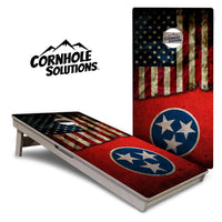 Tennessee USA Flag Cornhole Boards - Professional Tournament Series