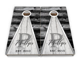 Wedding Triangle Cornhole Boards - Professional Tournament Series
