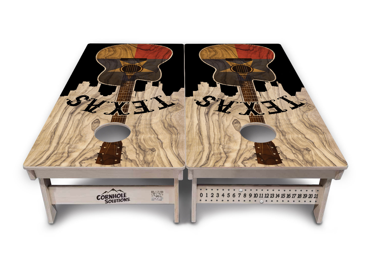 Texas Guitar Cornhole Boards - Professional Tournament Series