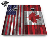 USA / Canada / Union Jack Plank Flag Cornhole Boards - Pro Solution Elite Series