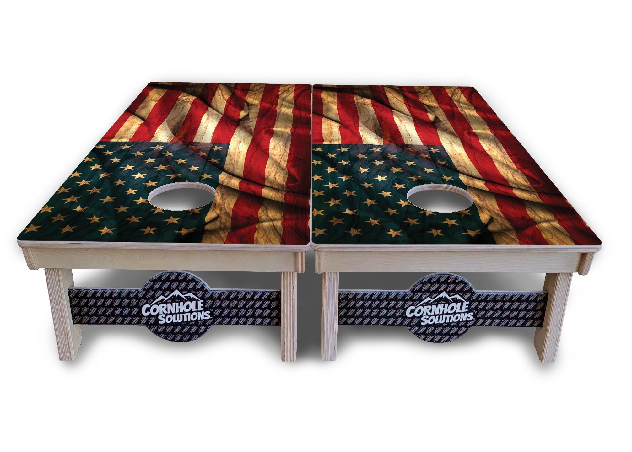 USA Wood Flag Color Cornhole Boards - Professional Tournament Series