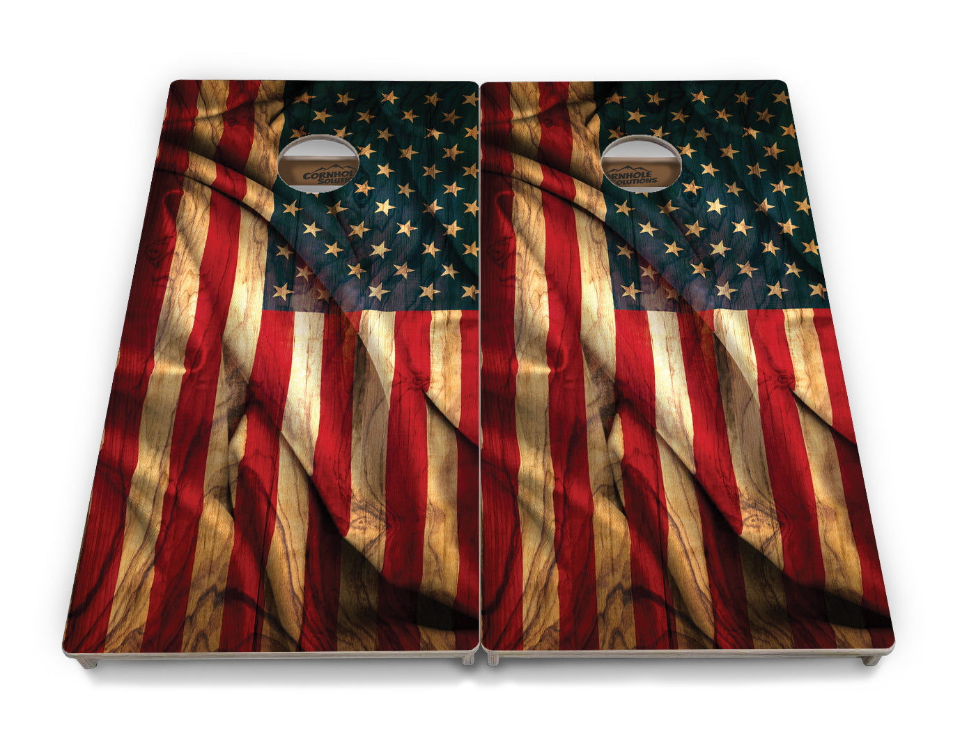 USA Wood Flag Color Cornhole Boards - Professional Tournament Series