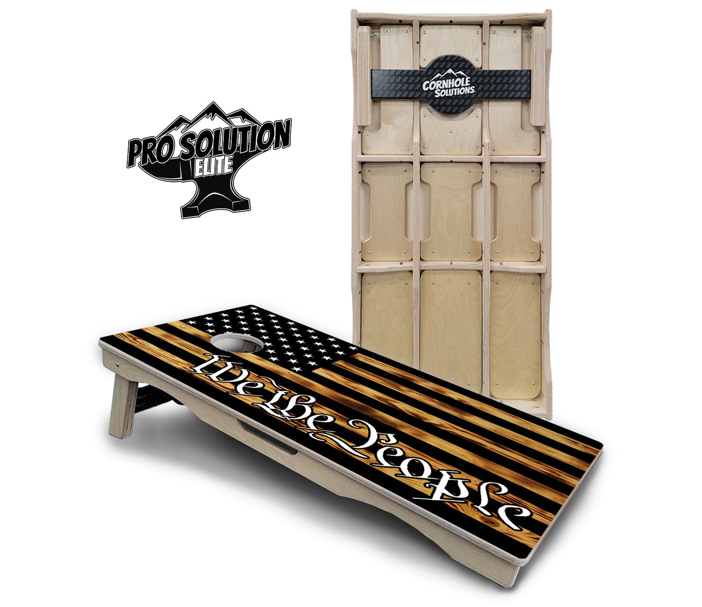 We The People USA Flag Cornhole Boards - Pro Solution Elite Series