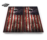 Distressed Flag Cornhole Boards - Pro Solution Lite Series