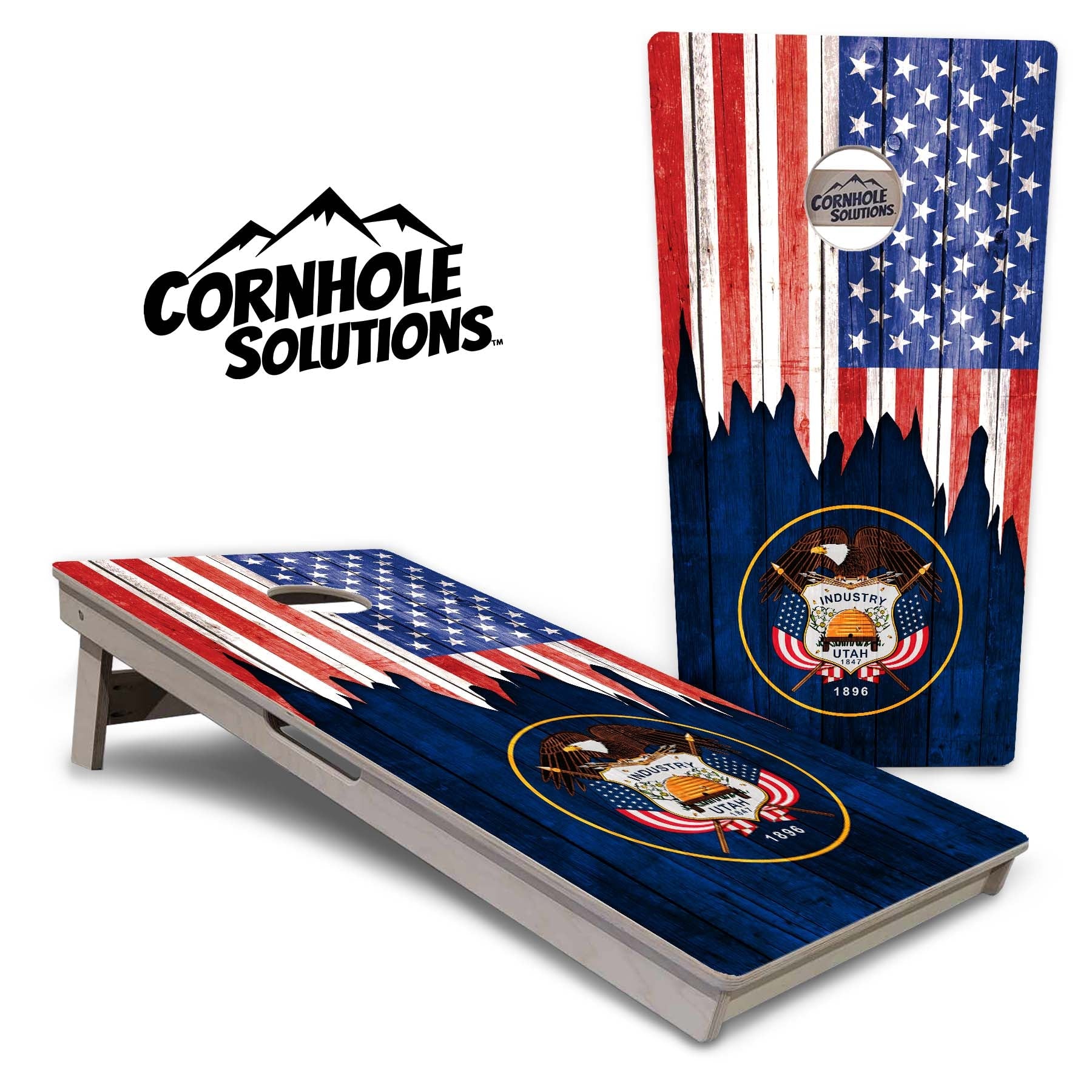 State Flags South Dakota to Wyoming Cornhole Boards - Professional Tournament Series