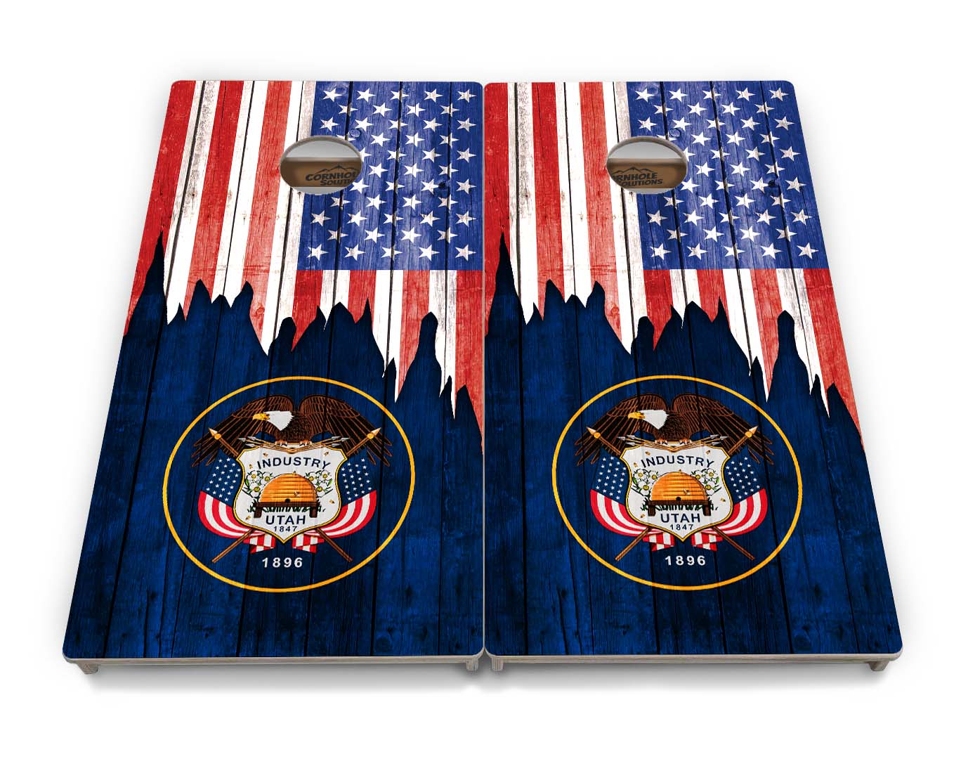 State Flags South Dakota to Wyoming Cornhole Boards - Professional Tournament Series