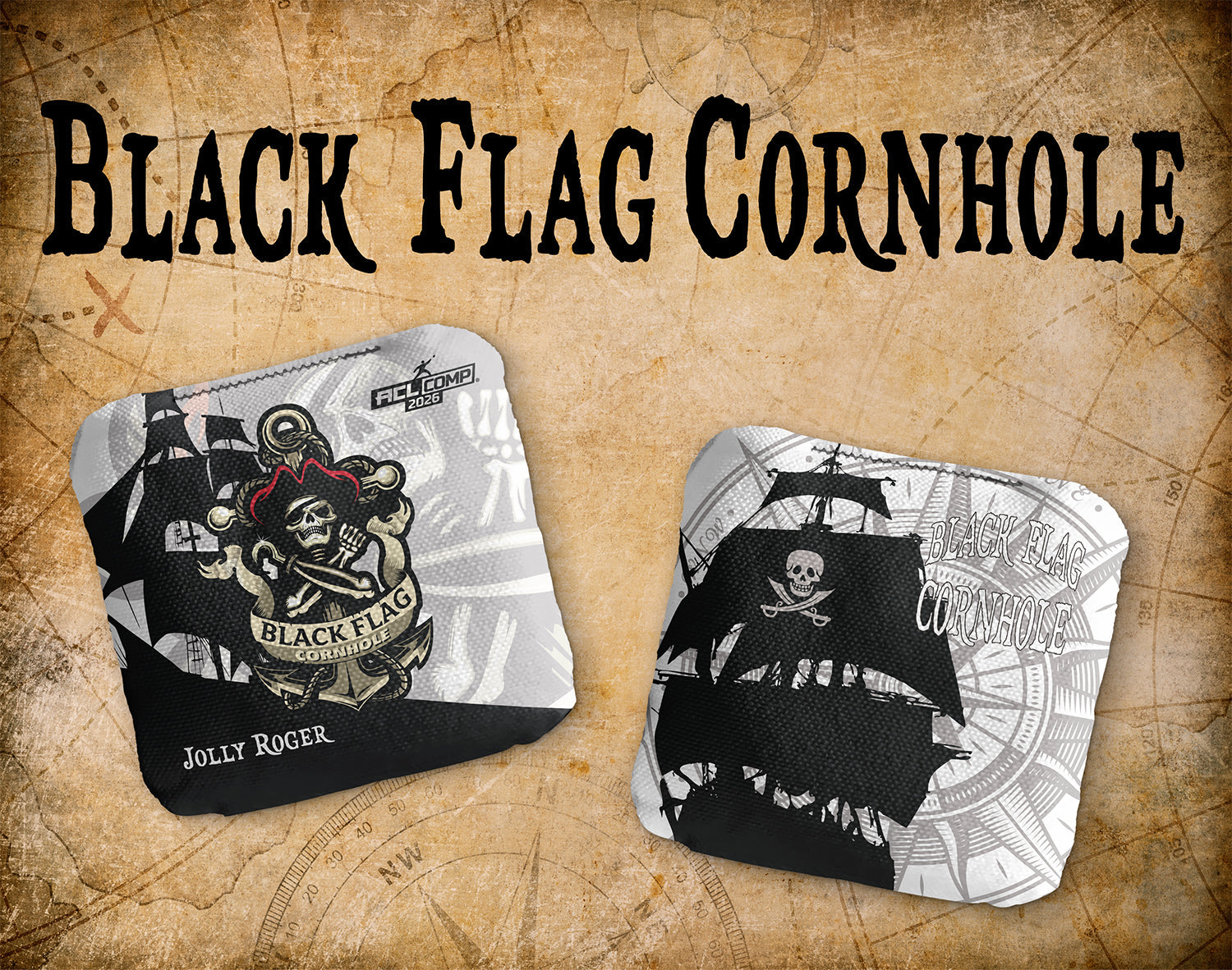Black Flag Cornhole Jolly Roger - ACL Comp 2026