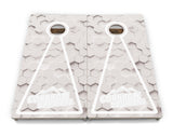 Glow Hole White Background Cornhole Boards - Professional Tournament Series