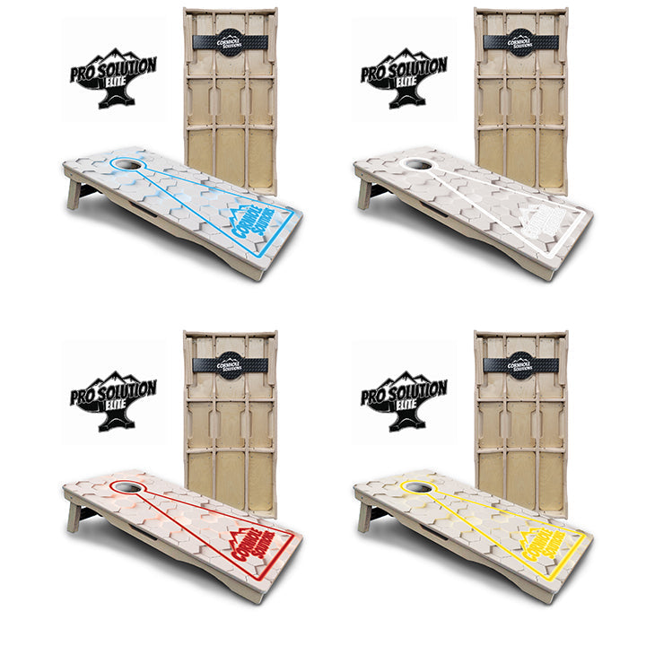Glow Hole White Cornhole Boards - Pro Solution Elite Series