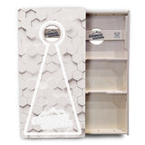 Glow Hole White Background Cornhole Boards - Professional Tournament Series