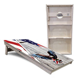 Eagle Triangle Whitewash Cornhole Boards - Professional Tournament Series