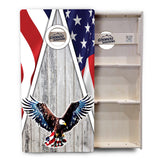 Eagle Triangle Whitewash Cornhole Boards - Professional Tournament Series