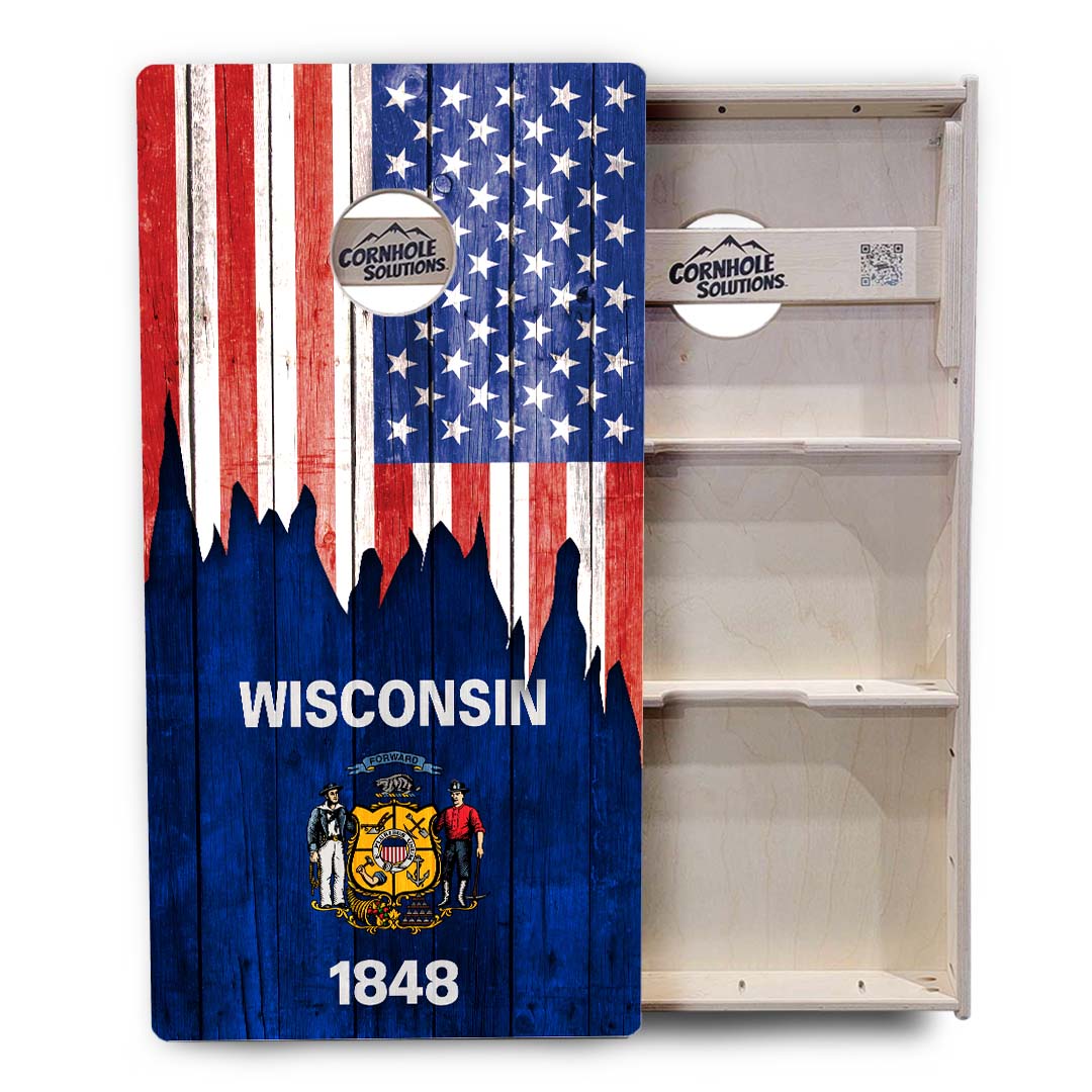 State Flags South Dakota to Wyoming Cornhole Boards - Professional Tournament Series