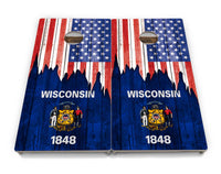 State Flags South Dakota to Wyoming Cornhole Boards - Professional Tournament Series