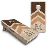 Mini Cornhole Boards - Wedding Arrows - Natural