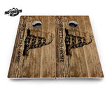 Wood Flag & DTOM Cornhole Boards - Pro Solution Lite Series