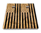 Light Wood Flag Cornhole Boards - Professional Tournament Series