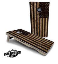 Wood Flag & DTOM Cornhole Boards - Pro Solution Lite Series