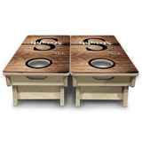 Mini Cornhole Boards - Wood Slat Name Design