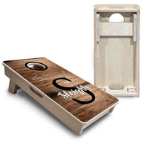 Mini Cornhole Boards - Wood Slat Name Design