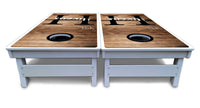 Wood Slat Name Cornhole Boards - All Weather Series