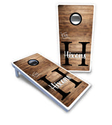Wood Slat Name Cornhole Boards - All Weather Series