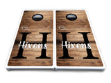 Wood Slat Name Cornhole Boards - All Weather Series