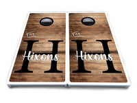 Wood Slat Name Cornhole Boards - All Weather Series