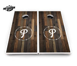 Wood Wreath Letter Cornhole Boards - Pro Solution Lite Series