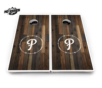 Wood Wreath Letter Cornhole Boards - Pro Solution Lite Series