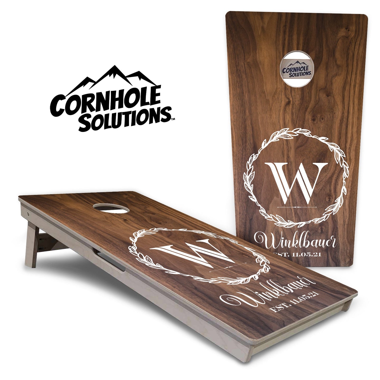 Wreath Design Cornhole Boards - Professional Tournament Series