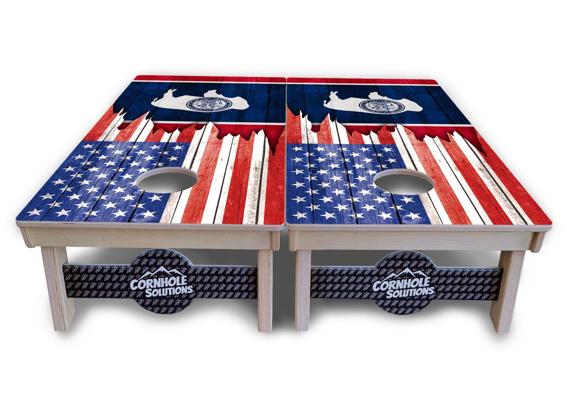 State Flags South Dakota to Wyoming Cornhole Boards - Professional Tournament Series