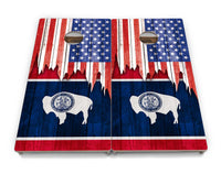 State Flags South Dakota to Wyoming Cornhole Boards - Professional Tournament Series