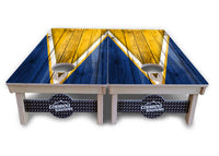 Yellow/Blue Triangle Cornhole Boards - Professional Tournament Series