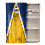 Yellow/Blue Triangle Cornhole Boards - Professional Tournament Series