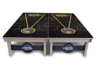 Glow Hole Black Backgound Cornhole Boards - Professional Tournament Series