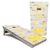 Glow Hole White Background Cornhole Boards - Professional Tournament Series