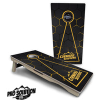 Glow Hole Black Cornhole Boards - Pro Solution Lite Series